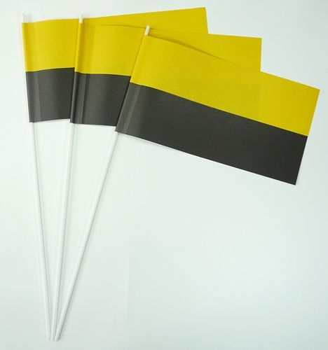 Papierfahnen gelb / schwarz