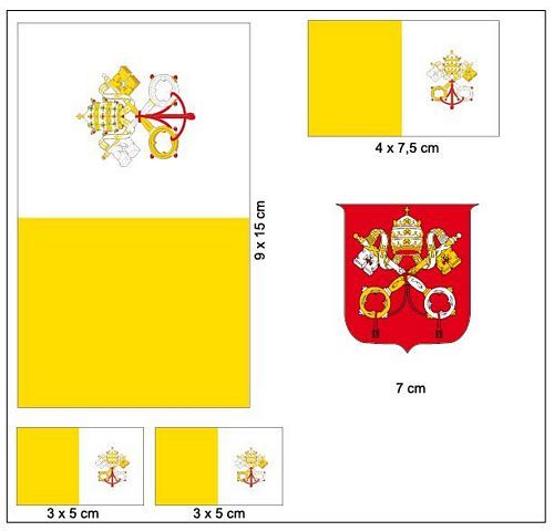 Fahnen Aufkleber Set Vatikan