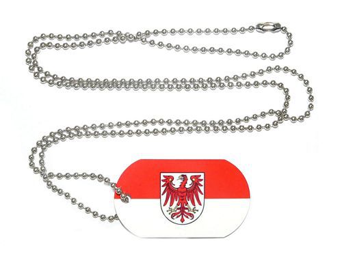 Erkennungsmarke Brandenburg Dog Tag 30 x 50 mm Fahnen Flaggen