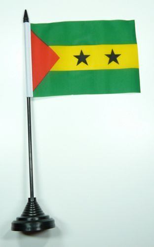 Fahne / Tischflagge Sao Tome & Principe NEU 11 x 16 cm
