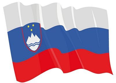 Fahnen Aufkleber Sticker Slowenien wehend