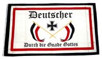 Fahne / Flagge Deutscher durch die Gnade Gottes 90 x 150 cm Fahne / Flagge Deutscher durch die Gnade Gottes 90 x 150 cm
