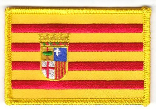 Fahnen Aufnäher Spanien - Aragonien