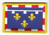 Fahnen Aufnäher Frankreich - Centre Fahne Fahnen Aufnäher Frankreich - Centre Fahne