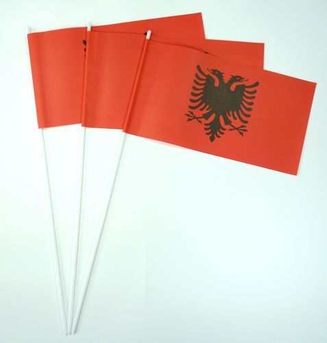 10 Papierfähnchen Albanien Papierfahnen Fahne Flagge