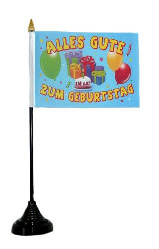 Tischfahne Alles Gute zum Geburtstag NEU 11 x 16 cm Flagge Fahne