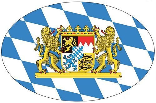 Fahne Flagge Bayern mit Löwen Staatswappen Wappen 60x90 cm BAYERN BAVARIA 