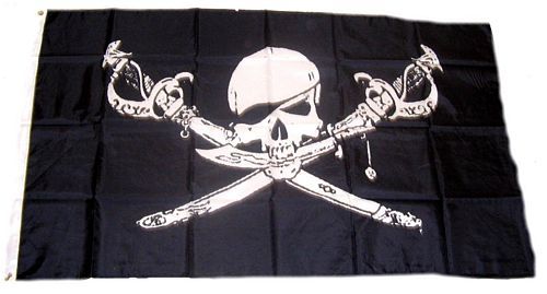 Papierfähnchen Pirat Freibeuter Papierfahnen Fahne Flagge 