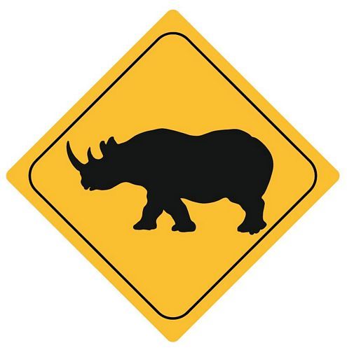 Autoaufkleber Sticker Achtung Nashorn NEU Aufkleber