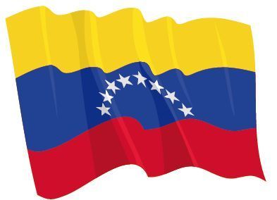 Fahnen Aufkleber Sticker Venezuela wehend