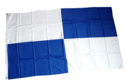 Fahne / Flagge 4 Karo blau / weiß 90 x 150 cm