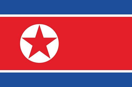 Fahnen Aufkleber Sticker Nordkorea