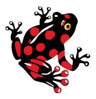 Aufkleber Sticker Frosch schwarz rot Autoaufkleber Aufkleber Sticker Frosch schwarz rot Autoaufkleber