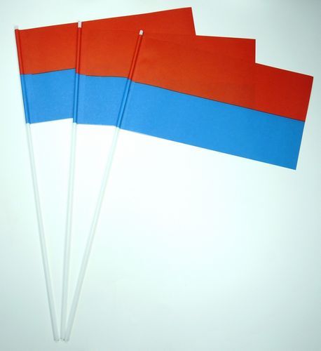 Papierfahnen rot / blau