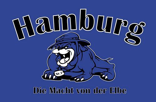 Fahnen Aufkleber Sticker Hamburg Bulldogge
