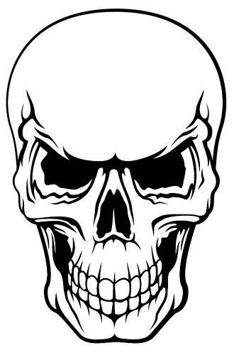 Autoaufkleber Sticker Totenkopf Skull, Aufkleber Kontur, Diverses