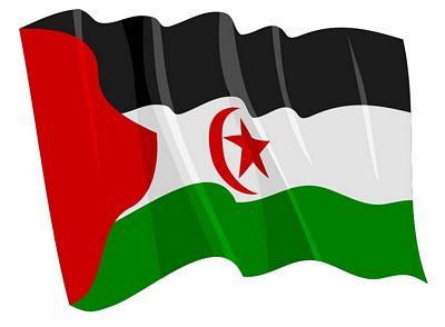 Fahnen Aufkleber Sticker West Sahara wehend