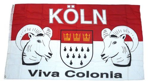 Fahne / Flagge Köln Viva Colonia 90 x 150 cm