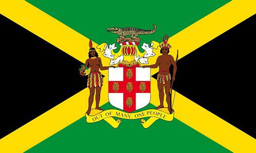 Flagge / Fahne Jamaika Wappen Hissflagge 90 x 150 cm Fahnen