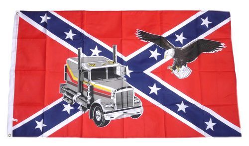 Fahne / Flagge Südstaaten - Truck & Adler 90 x 150 cm