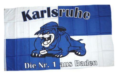 Fahne / Flagge Karlsruhe Bulldogge 90 x 150 cm