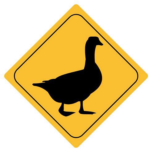 Aufkleber Sticker Achtung Gans Autoaufkleber