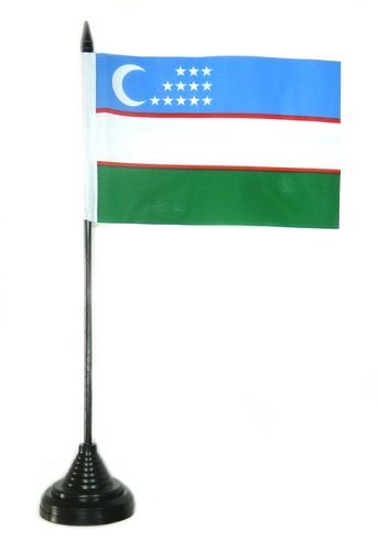 Fahne / Tischflagge Usbekistan NEU 11 x 16 cm Flaggen
