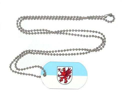 Erkennungsmarke Vorpommern Dog Tag 30 x 50 mm Fahnen Flaggen