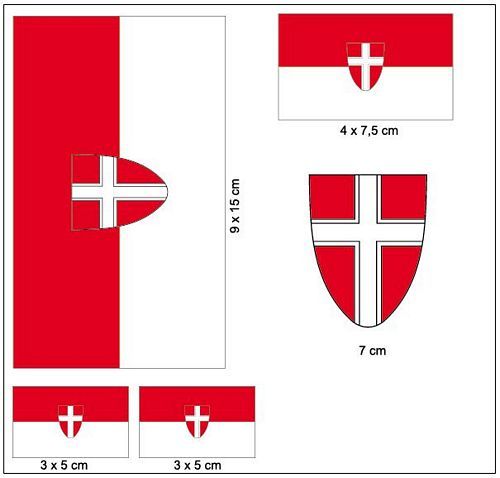 Fahnen Aufkleber Set Österreich - Wien