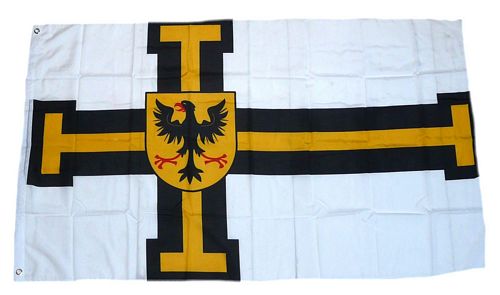 Schlüsselanhänger Flagge Fahne Rheinland Provinz Alu 40 x 57 mm 