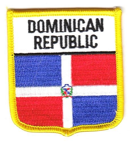 Wappen Aufnäher Fahne Dominikanische Republik
