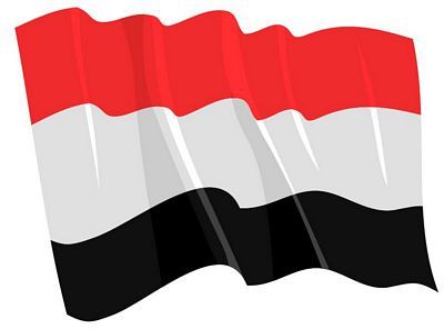 Fahnen Aufkleber Sticker Jemen wehend