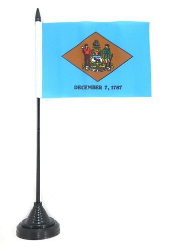 Fahne / Tischflagge USA - Delaware NEU 11 x 16 cm Fahne