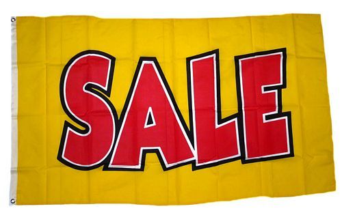 Fahne / Flagge SALE gelb 90 x 150 cm