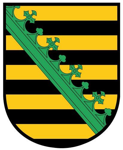 Aufkleber Heidenau Flagge Fahne 8 x 5 cm Autoaufkleber Sticker Sachsen 