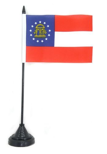 Fahne / Tischflagge USA - Georgia alt NEU 11 x 16 cm Fahne