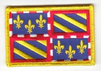 Fahnen Aufnäher Frankreich - Burgund Fahne Fahnen Aufnäher Frankreich - Burgund Fahne