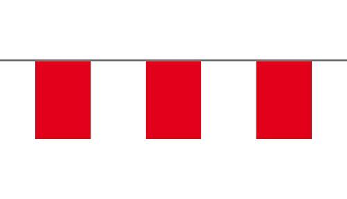 Flaggenkette Einfarbig Rot 6 m
