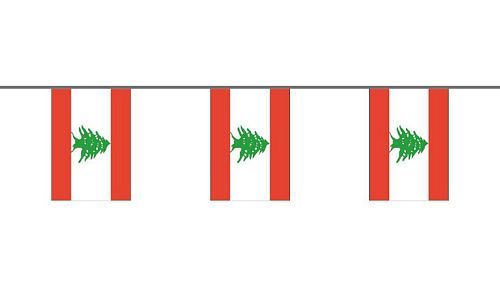 Flaggenkette Libanon 6 m