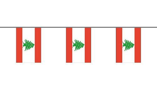 Flaggenkette Libanon 6 m