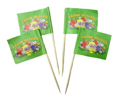 50 Minifahnen Fahne Flagge Karneval Dekopicker