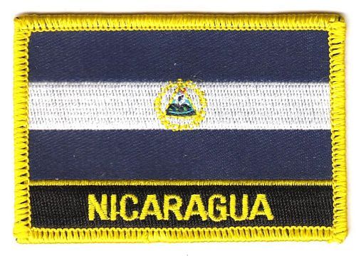 Fahnen Aufnäher Nicaragua Schrift