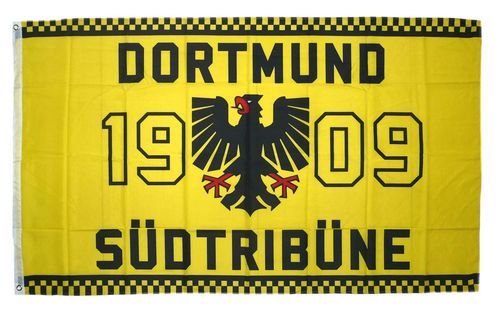 Fahne / Flagge Dortmund 1909 Südtribüne 90 x 150 cm