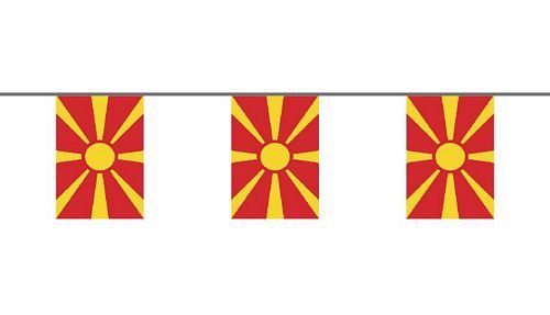 Flaggenkette Mazedonien 6 m