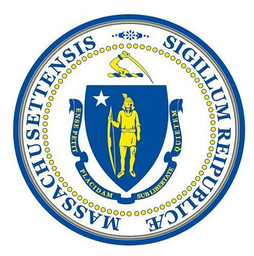 Fahnen Aufkleber Sticker Siegel USA - Massachusetts