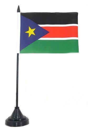 Fahne / Tischflagge Südsudan NEU 11 x 16 cm Fahne