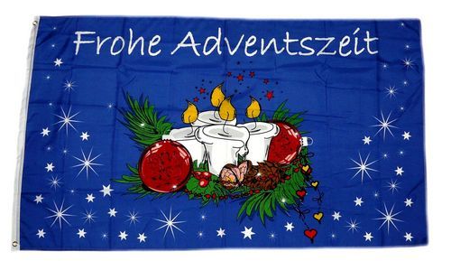 Fahne / Flagge Frohe Adventszeit 60 x 90 cm