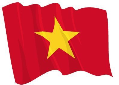 Fahnen Aufkleber Sticker Vietnam wehend