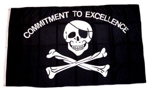 Fahne / Flagge Pirat Commitment 90 x 150 cm