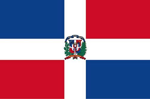 Fahnen Aufkleber Sticker Dominikanische Republik